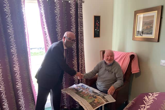 Warwick and Leamington MP Matt Western met residents of  Cherry Tree Lodge in Whitnash during a visit as part of  Care Home Open Week. Picture submitted.