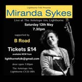 Miranda Sykes, one third of the legendary Show of Hands folk trio, will be making a solo visit to Lighthorne Folk in May.