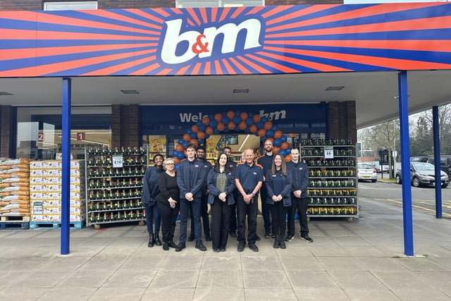 Some of the new staff members at B&M in Kenilworth