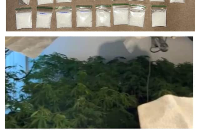 The drugs haul discovered by police.
