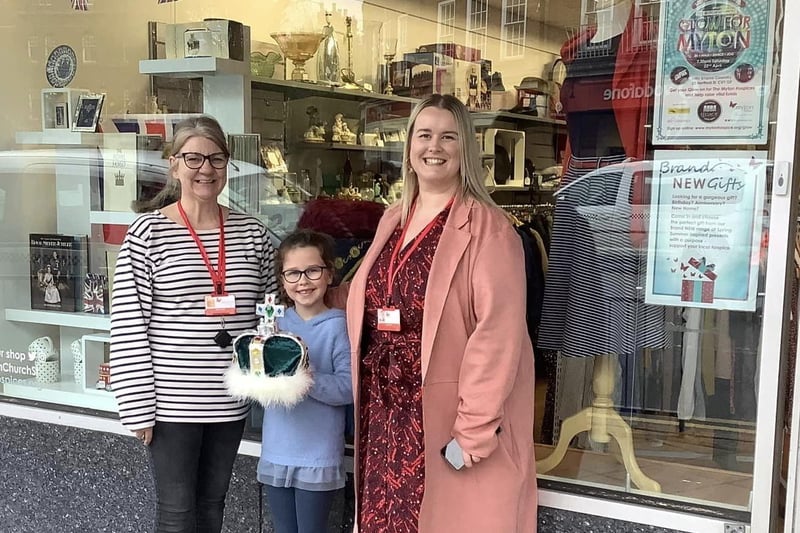 Sophia Wood made a coronation crown for the Myton shop in Church Street.