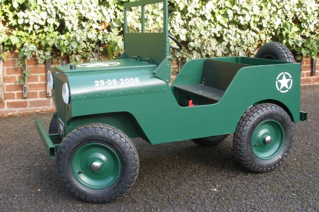 The dark green Jeep belonged to Andy's nephew and was also taken from the lock-up in Northend.