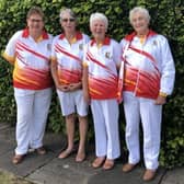 The rink of Heather Mills, Jayne Henfrey, Margaret Grosvenor and Caroline Harris. Pic by Jenny Corn.