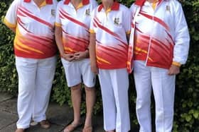 The rink of Heather Mills, Jayne Henfrey, Margaret Grosvenor and Caroline Harris. Pic by Jenny Corn.