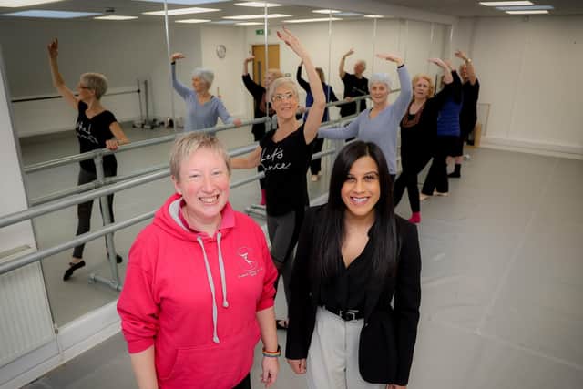 Emily Twitchett with Bhavika Patel of Buckles at the new Warwick School of Dance premises. Photo supplied