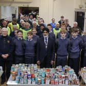 The Mayor of Warwick, Cllr Parminder Singh Birdi, the air cadets from No. 1368 Warwick and Leamington Squadron and members of other local charities joined members of the Lions Club at the Space Youth Centre to make up around 200 food parcels. Photo supplied