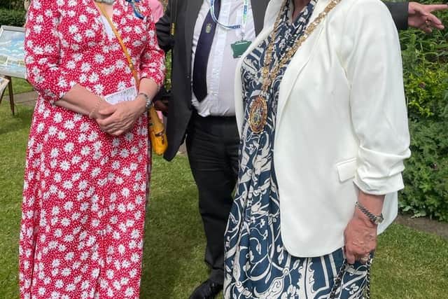 High Sheriff of Warwickshire Sophie Hilleary with Rugby mayor Maggie O'Rourke.
