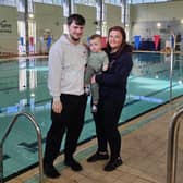 George and Libby swam a mile a day for 55 days as thanks for the care their son, Ritchie, receieved