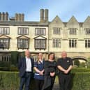 Ron Terry (left) with members of the Coombe Abbey Hotel team