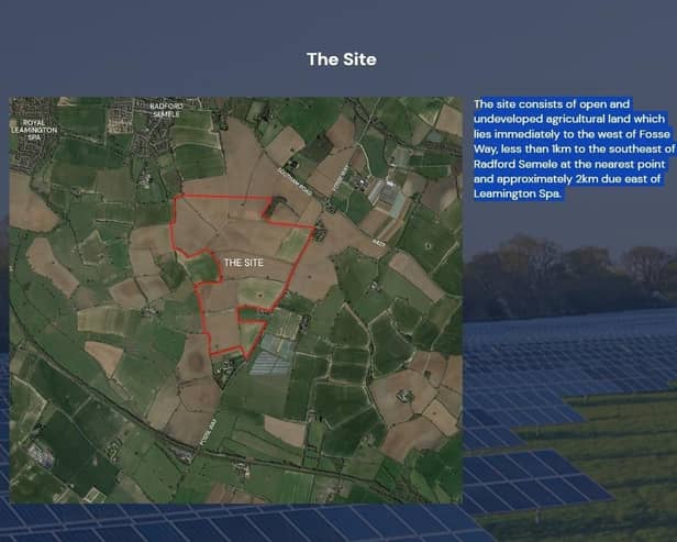 The site of the proposed solar farm near Leamington