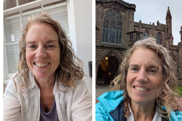 Gina Dallison. Right: Gina stays silent at the retreat for ten days. Contact Gina Dallison Coaching on 07887 570600. Email ginadallisoncoaching@gmail.com
