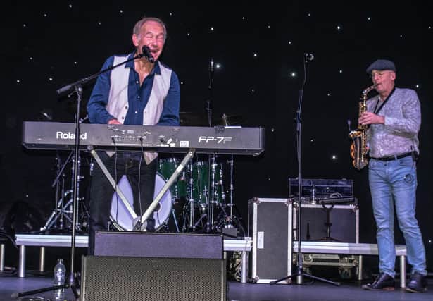 Mike d'Abo on keyboard, Simon Currie on sax. Picture: Patrick Joyce.