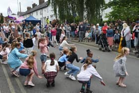 Youngsters at the Louise Middleton School of Dance entertained the crowds with a flash mob dance.PICTURE: ANDREW CARPENTER