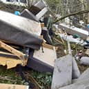 Some of rubbish dumped near the old Lias line