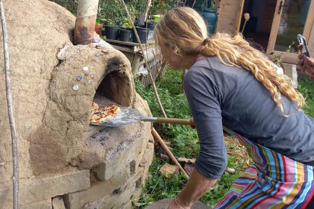 Firing up the pizza oven