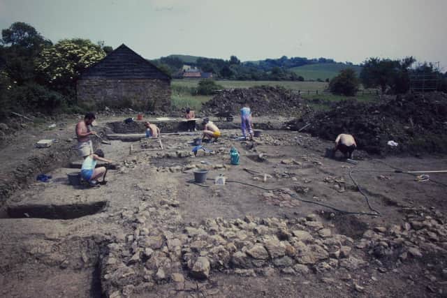 The book – Burton Dassett Southend, Warwickshire – A Medieval Market Village (Routledge) by Nicholas Palmer and Jonathan Parkhouse – describes at length the results of an archaeological excavation that took place in advance of the construction of the M40 through Warwickshire in the late 1980s. Photo supplied by Warwickshire County Council