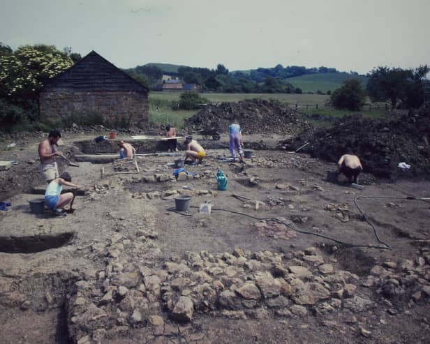 The book – Burton Dassett Southend, Warwickshire – A Medieval Market Village (Routledge) by Nicholas Palmer and Jonathan Parkhouse – describes at length the results of an archaeological excavation that took place in advance of the construction of the M40 through Warwickshire in the late 1980s. Photo supplied by Warwickshire County Council