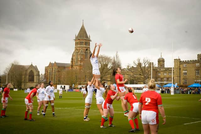 Action from the England Under 18 game at Rugby School.