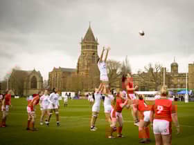 Action from the England Under 18 game at Rugby School.