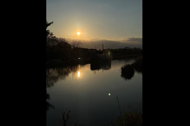 A sunset over a lake.
Oxford Canal in Ansty by Lily Hobson, age 13