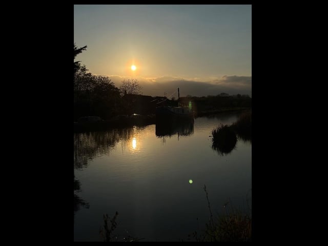 A sunset over a lake.
Oxford Canal in Ansty by Lily Hobson, age 13