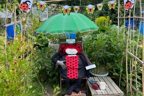 People were able to see the scarecrows at the open day last weekend. Photo by Kenilworth Allotment Tenant’s Association