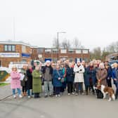 Business owners and residents protesting against the plans to build a student complex on premises in the Althorpe Street industrial estate in Leamington. Credit: MIke Baker.
