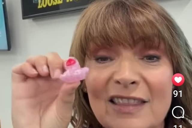 Lorraine Kelly with her duck.