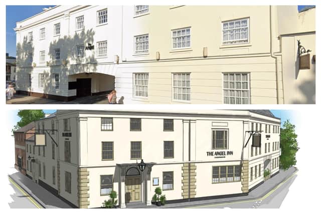 Hospitality group Heartwood Collection has acquired Grade II listed The Angel Hotel in Regent Street, which dates from around 1818. Photos by Google and Heartwood Collection