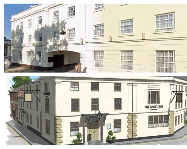 Hospitality group Heartwood Collection has acquired Grade II listed The Angel Hotel in Regent Street, which dates from around 1818. Photos by Google and Heartwood Collection