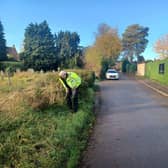 Police search for knives as part of the operation.