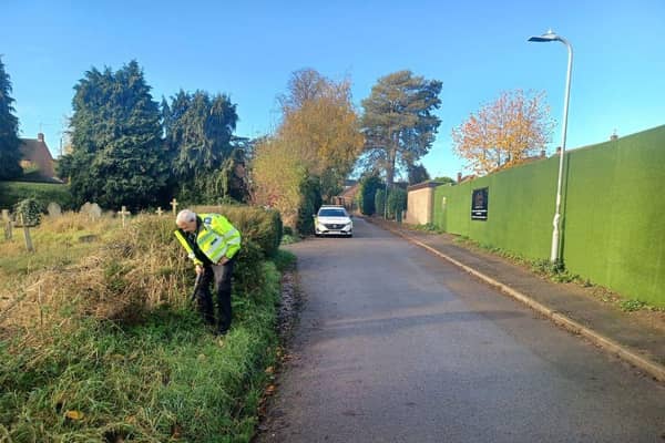 Police search for knives as part of the operation.