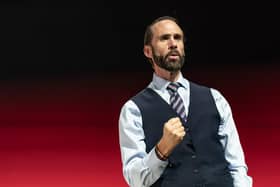 Joseph Fiennes as Gareth Southgate in Dear England (photo: Marc Brenner)