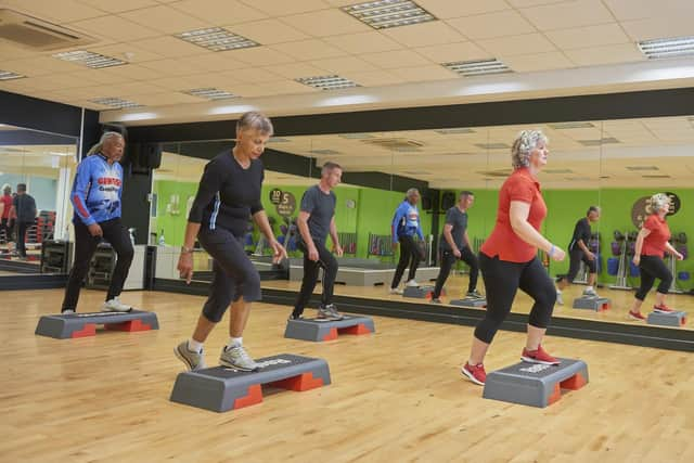 Parkinson's UK various case studies with Parkinson's exercise at the Gym. Step machine, rowing machine, cross trainer, cycling, cyclofit, and weight training
Photograph by Amit Lennon
Date: 19 July 2017