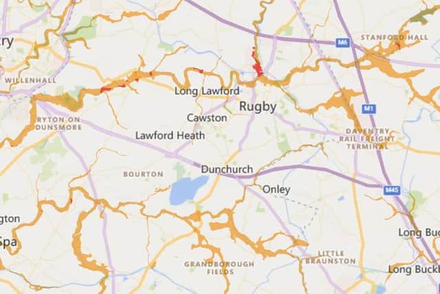 Two flood warnings remain in place in the Rugby area