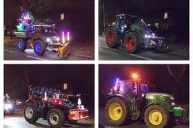 Photos taken from the video of the tractor run travelling through Warwick. Photo by Geoff Ousbey