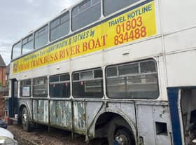 It's a long way from home but the double decker bus, seen here in the car park at the Shoulder of Mutton at Grandborough in November, could play a key role in the pub's future.