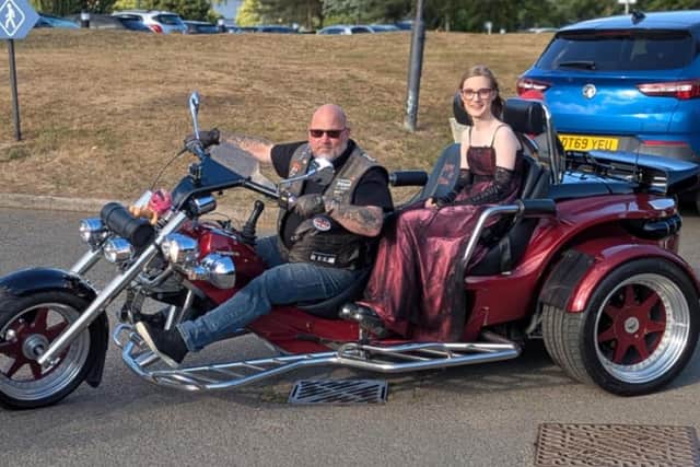 Lissie arrives at her prom in style.