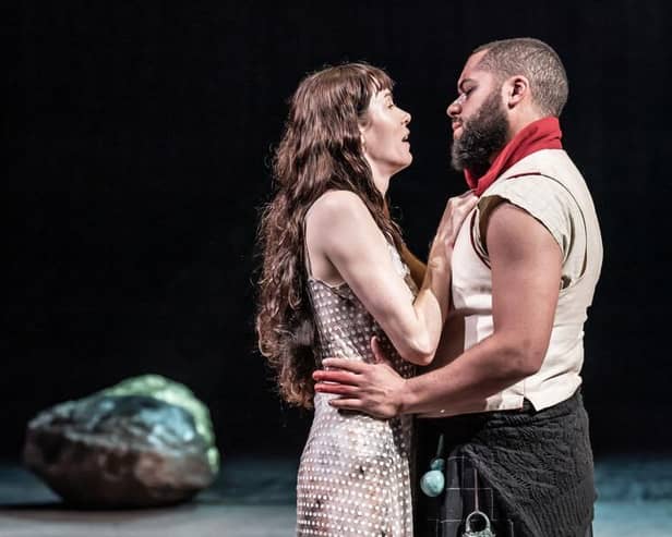 Valene Kane as Lady Macbeth and Reuben Joseph as Macbeth (photo: Marc Brenner (c) RSC)
