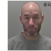 John Lewis, 33, of Spencer Street in Leamington, will spend Christmas behind bars having been jailed for 26 weeks. Photo supplied by Warwickshire Police