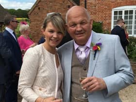 Grace Lyne with her father Mark Grineaux