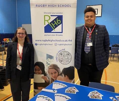 Promoting Rugby High at Avon Valley School.