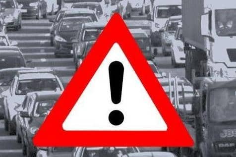 Drivers are being warned of delays on the A5 in Northamptonshire.