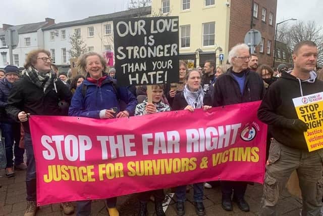 Members of the anti-protest group. Photo supplied by Matt Western
