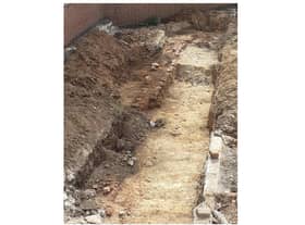 The new discovery, believed to be part of a water mill which stood on the site in medieval times is being carefully analysed by experts from Historic England, Archaeology Warwickshire and local historians. Photo supplied by Warwick District Council
