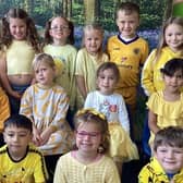 Children from Bilton Infant School wear yellow for the day.