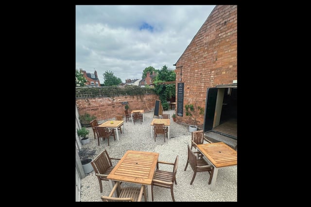 The Wild Boar's beer garden.