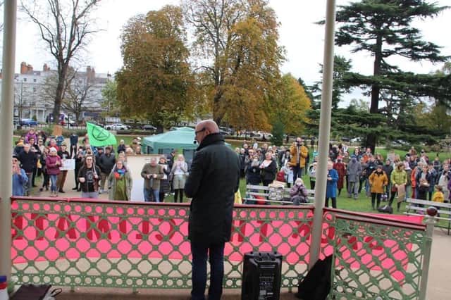 Matt Western, MP for Warwick & Leamington speaking at the 2021 Climate Justice Rally in Leamington
