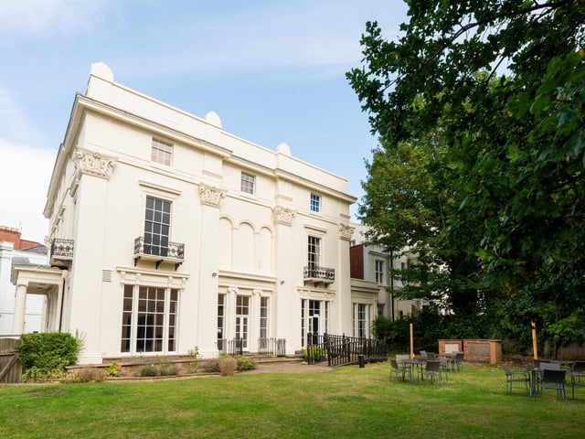 The rear and garden of Victoria House in Leamington.