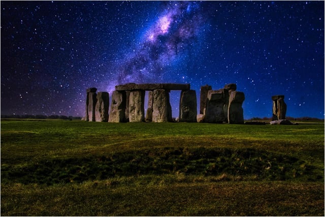 Stonehenge at Night by Mike Calvert.